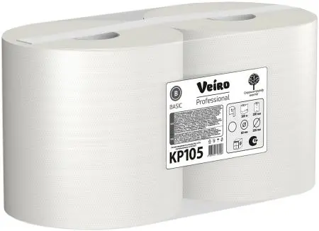 VEIRO: Полотенца бумажные ЦВ 1сл 300м/20 Basic натуральный