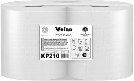 VEIRO: Полотенца бумажные ЦВ 1сл 200м/20 Comfort белые