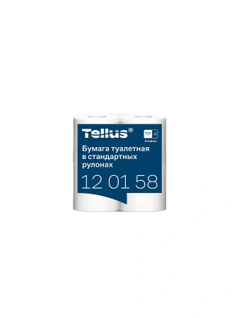 ТОРК: Tellus Бумага туалетная T4 Комфорт 2сл 23м белая /пач.=4 шт.