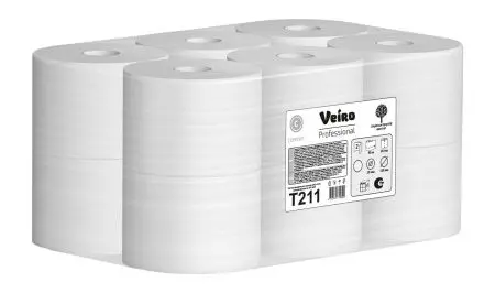 VEIRO: Бумага туалетная 2сл 80м/9,5 Comfort ЦВ белый