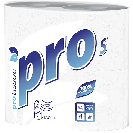 Фото №2 - Бумага туалетная: 2сл 23м целлюлоза цвет белый PROtissue /пач.=4 шт.