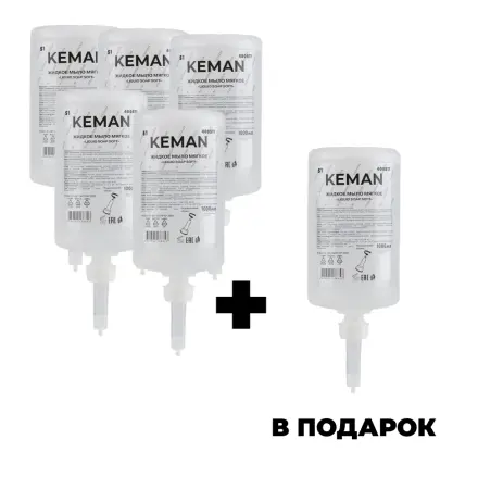 Кеман: S1 5+1 Мыло жидкое 1000 мл мягкое бесцветное с отдушкой флакон