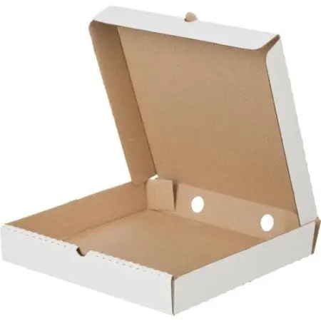 Фото №1 - Одноразовая продукция: Коробка бумажная для пиццы 300х300х40мм белая /пач.=50 шт.