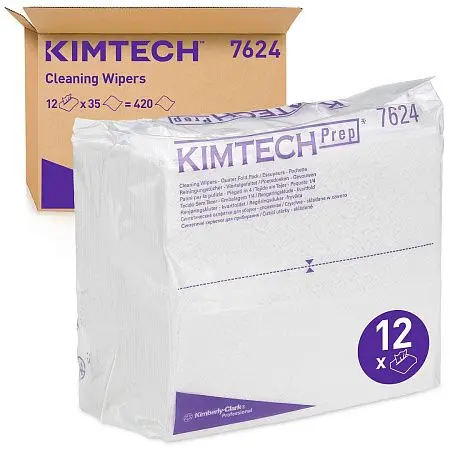 Фото №5 - Kimberly-Clark: Салфетки Кимтех Пьюр 1сл 38,5х35,1см белые /пач.=35 шт.