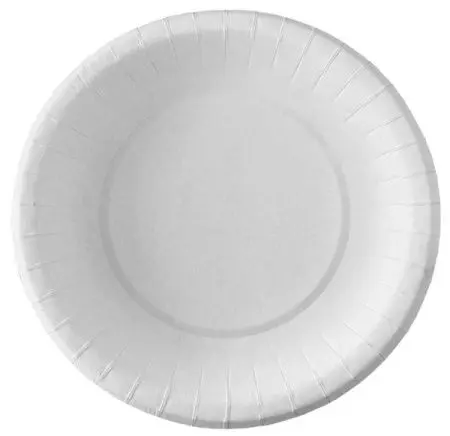 Одноразовая продукция: Тарелка картонная D=21см белая /пач.=50 шт.