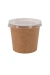 Превью №1 - Одноразовая продукция: Контейнер бумажный круглый 350мл d=95мм крафт /пач.=60 шт.