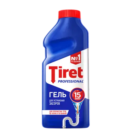 Фото №1 - Чистящее средство: ТИРЕТ Профессионал 500мл гель для прочистки труб
