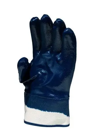 Перчатки: х/б с полным нитриловым покрытием, манжет крага