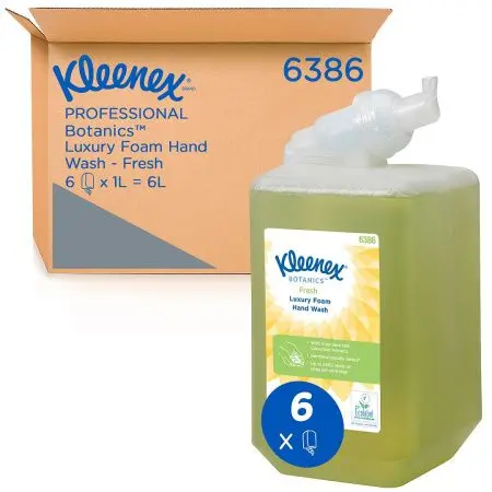 Kimberly-Clark: Мыло Клинекс 1л пенное Люкс Фреш экстракт алоэ-вера / огурец