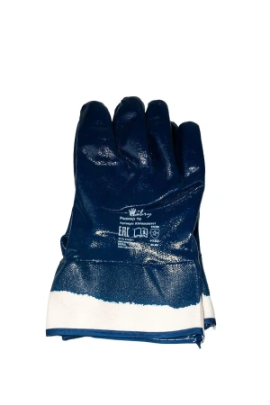 Перчатки: х/б с полным нитриловым покрытием, манжет крага