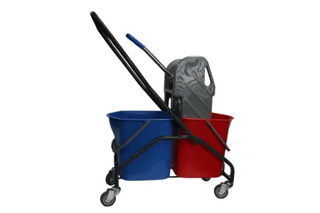 Вик: Тележка 2х20л металл окрашенная + отжим Vclean