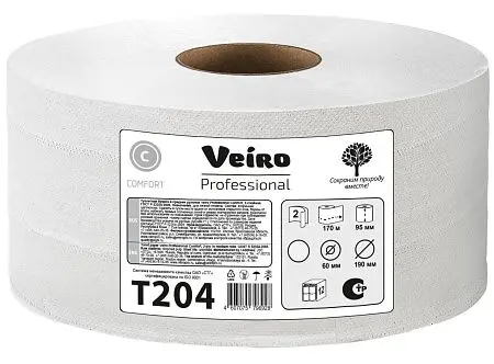 Фото №2 - VEIRO: Бумага туалетная 2сл 170м/9,2 Comfort белый