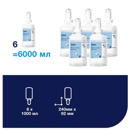 ТОРК: Tellus Мыло S4 пена 1л жидкое для рук МЯГКОЕ