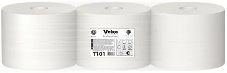 VEIRO: Бумага туалетная 1сл 450м/9,4 Basic натуральный