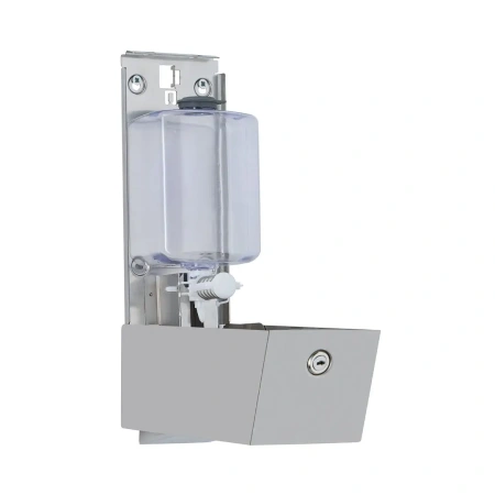 МЕРИДА: Диспенсер для жидкого мыла 1000мл STELLA R наливной механический металл матовый