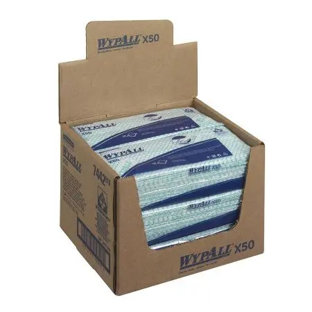 Kimberly-Clark: Салфетки Вайпол Х50 1сл 41,6х24,5см зеленые /пач.=50 шт.