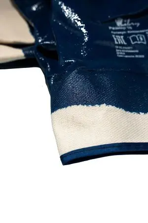 Перчатки: х/б с полным нитриловым покрытием, манжет крага