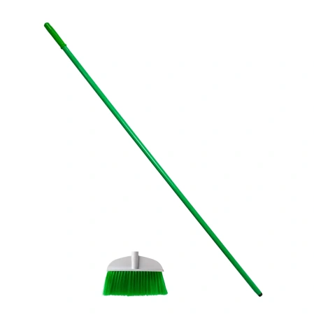 Вик: Метла с рукояткой 142 см д22см зеленая MRY