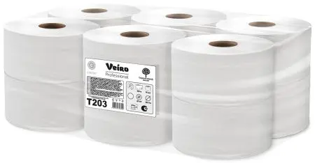 VEIRO: Бумага туалетная 2сл 200м/9,5 Comfort белый