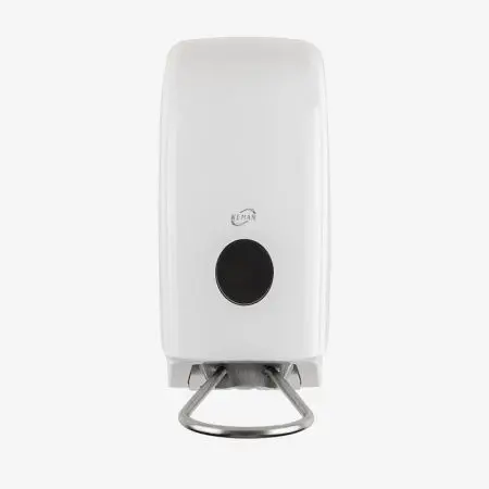 Фото №1 - Кеман: Диспенсер локтевой А5 1000мл под картриджи с пенным и жидким дозированием белый