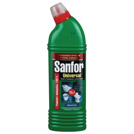 Чистящее средство: САНФОР УНИВЕРСАЛ 750 г гель с хлором для сантехники Морской Бриз