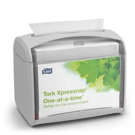 Tork: Диспенсер N4 Interfold для салфеток серый настольный на 200шт