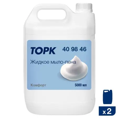 ТОРК: Мыло-пена Комфорт 5л для рук бесцв.прозрачное с ароматом свежести