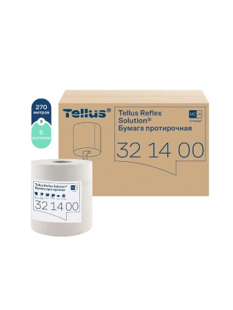 ТОРК: Полотенца бумажные M4 Рефлекс Стандарт 1сл 270м/19,8 протирочные в рулоне с ЦВ белые