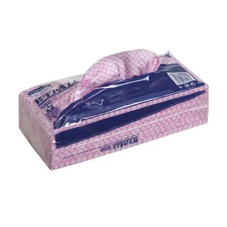 Kimberly-Clark: Салфетки Вайпол Х50 1сл 41,6х24,5см красные /пач.=50 шт.