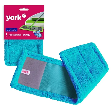 Фото №14 - Хозяйственный инвентарь: МОП насадка на швабру YORK Классик 42х13см плоский микрофибра