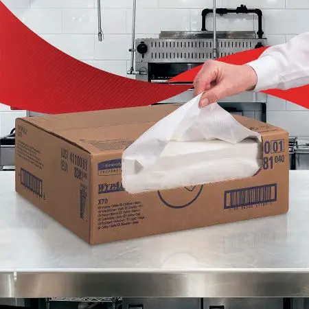Kimberly-Clark: Салфетки Вайпол Х70 Rag Box 1сл 300л белые