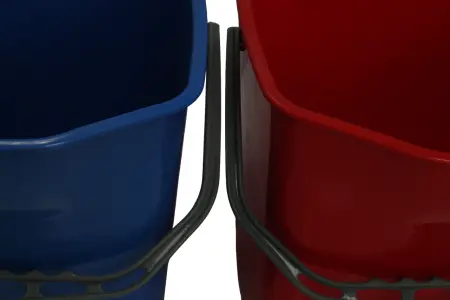 Вик: Тележка 2х20л металл окрашенная + отжим Vclean
