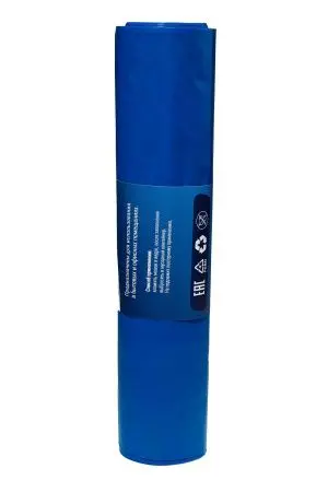 Мешки для мусора: 120л 70х110 ПВД VCLEAN 50 особо прочные синие /рул.=10 шт.