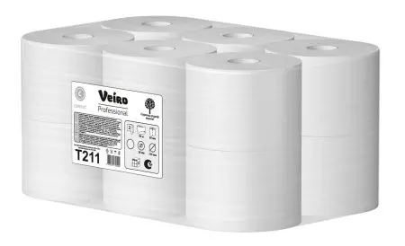 VEIRO: Бумага туалетная 2сл 80м/9,5 Comfort ЦВ белый