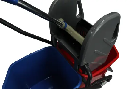 Вик: Тележка 2х20л металл окрашенная + отжим Vclean