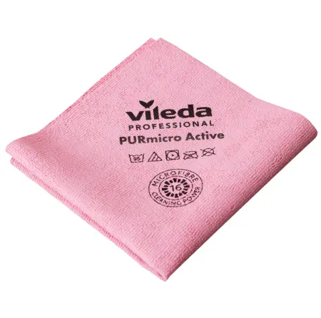 Фото №1 - Vileda: Салфетка ПУРмикро Актив 38х35 красная