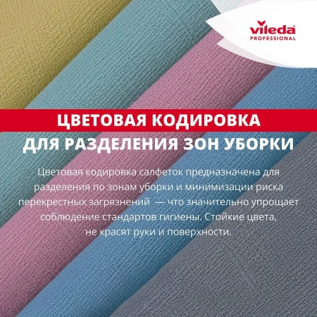 Vileda: Салфетка ПУРмикро Актив 38х35 синяя