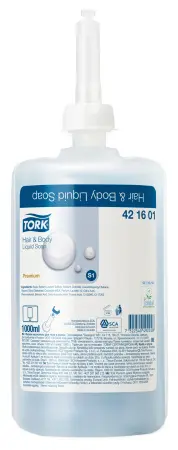 Tork: Мыло S1 гель Premium 1л жидкое для тела и волос