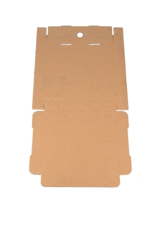 Одноразовая продукция: Коробка бумажная для пиццы 250х250х40мм белая/бурая /пач.=50 шт.