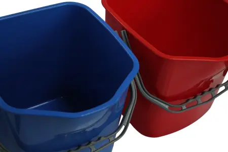 Вик: Тележка 2х20л металл окрашенная + отжим Vclean