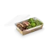 Превью №4 - Одноразовая продукция: Контейнер бумажный прямоугольный 800мл 186х209х106 крафт/белый OSQ OpSalad 800 /пач.=50 шт.