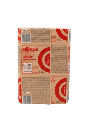 Фото №5 - Хаят: Полотенца бумажные Z 2сл 200л 21,5х24см ФОКУС Премиум белые в ПЭ