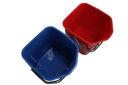 Вик: Тележка 2х20л металл окрашенная + отжим Vclean