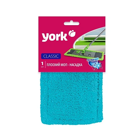 Фото №6 - Хозяйственный инвентарь: МОП насадка на швабру YORK Классик 42х13см плоский микрофибра