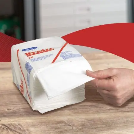 Kimberly-Clark: Салфетки Вайпол Х70 1сл 42,6х31,7см 76л белые протирочные /пач.=76 шт.