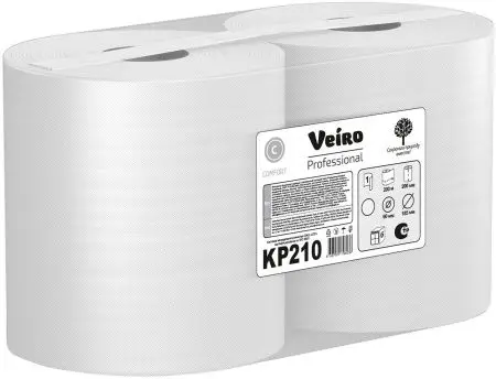 VEIRO: Полотенца бумажные ЦВ 1сл 200м/20 Comfort белые