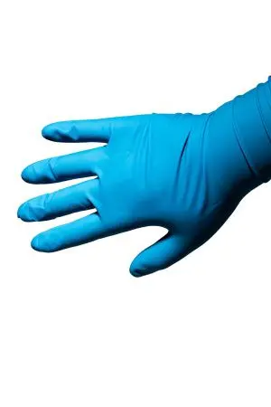 Перчатки: латексные Dermagrip High Risk L неопудренные нестерильные синие /пач.=50 шт.