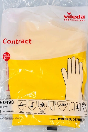 Фото №9 - Vileda: Перчатки Контракт M резиновые
