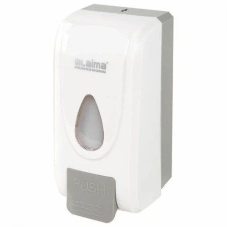 Диспенсеры: для жидкого мыла 1000мл ЛАЙМА PROFESSIONAL ECONOMY наливной пластик белый