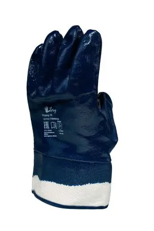 Перчатки: х/б с полным нитриловым покрытием, манжет крага